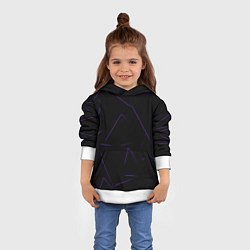 Толстовка-худи детская Color purple line, цвет: 3D-белый — фото 2