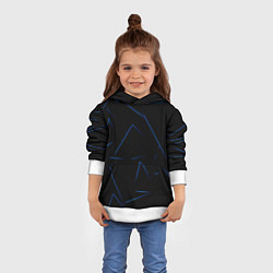 Толстовка-худи детская Color blue line, цвет: 3D-белый — фото 2