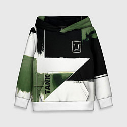 Толстовка-худи детская Tank логотип машины, цвет: 3D-белый