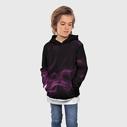 Толстовка-худи детская Color smoke pink, цвет: 3D-белый — фото 2