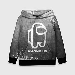 Толстовка-худи детская Among Us - grey gradient, цвет: 3D-черный