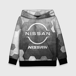 Толстовка-худи детская Nissan - grey gradient, цвет: 3D-черный