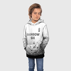 Толстовка-худи детская Rainbow Six - white gradient посередине, цвет: 3D-черный — фото 2