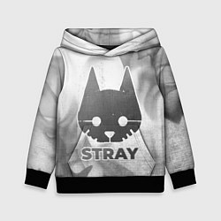Толстовка-худи детская Stray - white gradient, цвет: 3D-черный