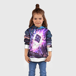 Толстовка-худи детская Магический куб, цвет: 3D-белый — фото 2
