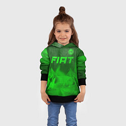 Толстовка-худи детская Fiat - green gradient посередине, цвет: 3D-черный — фото 2