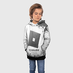 Толстовка-худи детская Roblox - white gradient, цвет: 3D-черный — фото 2