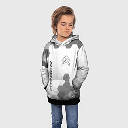 Толстовка-худи детская Citroen - white gradient вертикально, цвет: 3D-черный — фото 2