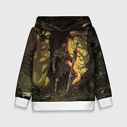 Толстовка-худи детская Рыцарь в сумеречном лесу, цвет: 3D-белый
