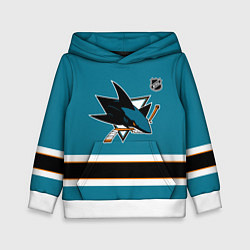 Толстовка-худи детская Сан Хосе Шаркс хоккей, цвет: 3D-белый