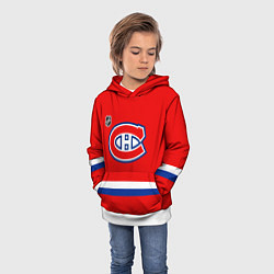 Толстовка-худи детская Монреаль Канадиенс хоккей, цвет: 3D-белый — фото 2