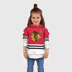 Толстовка-худи детская Чикаго Блэкхокс хоккей, цвет: 3D-белый — фото 2