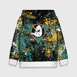 Толстовка-худи детская Anaheim Ducks NHL black, цвет: 3D-белый