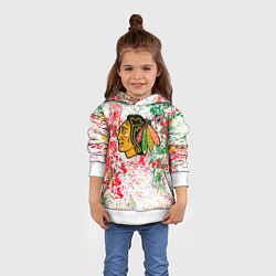 Толстовка-худи детская Chicago Blackhawks NHL white, цвет: 3D-белый — фото 2