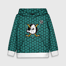 Детская толстовка Анахайм Дакс - зеленые соты