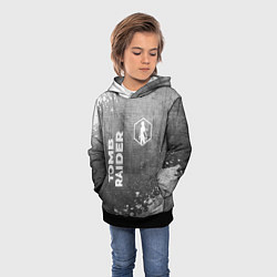 Толстовка-худи детская Tomb Raider - grey gradient вертикально, цвет: 3D-черный — фото 2