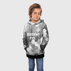 Толстовка-худи детская Resident Evil - grey gradient посередине, цвет: 3D-черный — фото 2