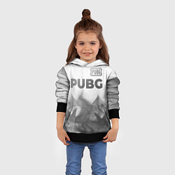Толстовка-худи детская PUBG - white gradient посередине, цвет: 3D-черный — фото 2