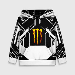 Толстовка-худи детская Monster energy geometry, цвет: 3D-белый