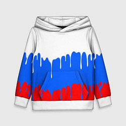 Толстовка-худи детская Патриот - флаг, цвет: 3D-белый