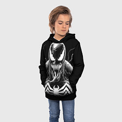 Толстовка-худи детская Веном эпичный, цвет: 3D-черный — фото 2