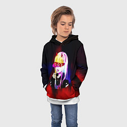 Толстовка-худи детская Anime XX Zero Two 002, цвет: 3D-белый — фото 2