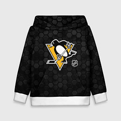 Детская толстовка Питтсбург Пингвинз - черные соты