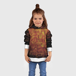 Толстовка-худи детская Абстракция - desert camouflage, цвет: 3D-белый — фото 2