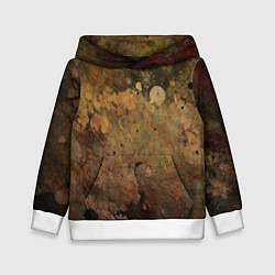 Толстовка-худи детская Абстракция - dark pink paint spill, цвет: 3D-белый