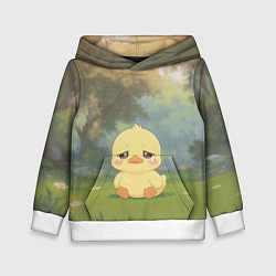Детская толстовка Маленький утенок на поляне