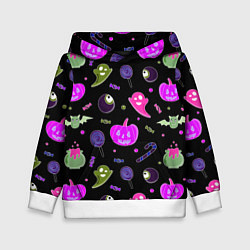 Детская толстовка Halloween pink black pumpkin