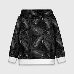 Толстовка-худи детская Palm black and white, цвет: 3D-белый