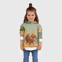 Толстовка-худи детская Бурбалони Лулиоли мем, цвет: 3D-белый — фото 2