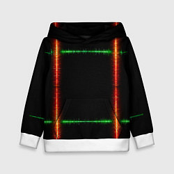 Детская толстовка Color green orange lines