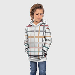 Толстовка-худи детская Плетенка пастельная, цвет: 3D-белый — фото 2