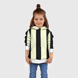 Толстовка-худи детская Color black beige line, цвет: 3D-белый — фото 2