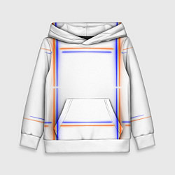 Детская толстовка Neon white orange light blue