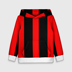 Толстовка-худи детская Color black red lines, цвет: 3D-белый