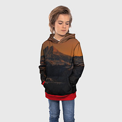 Толстовка-худи детская Эльбрус, цвет: 3D-красный — фото 2