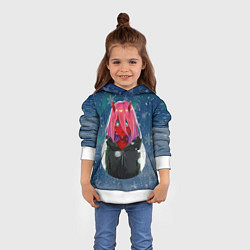 Толстовка-худи детская Anime XX Zero Two Kid, цвет: 3D-белый — фото 2