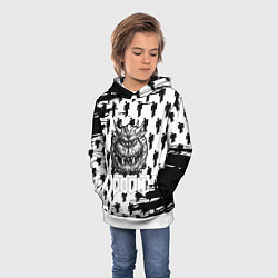 Толстовка-худи детская Doom паттерн пипл краски, цвет: 3D-белый — фото 2