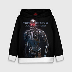 Толстовка-худи детская T-800, цвет: 3D-белый