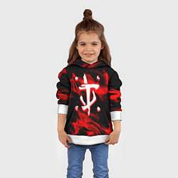 Толстовка-худи детская Doom красный огонь марса, цвет: 3D-белый — фото 2