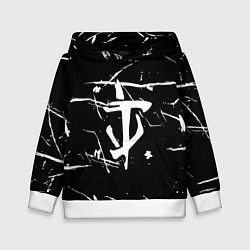 Толстовка-худи детская Doom logo штрихи, цвет: 3D-белый