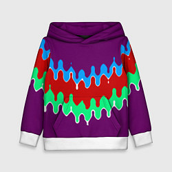 Детская толстовка Фиолетовый с искажёнными абстрактными полосами