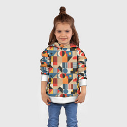 Толстовка-худи детская Ритмы Баухауса, цвет: 3D-белый — фото 2