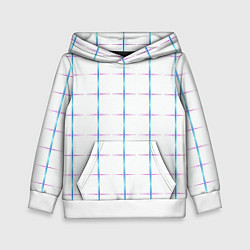 Толстовка-худи детская Color white blue stripes, цвет: 3D-белый