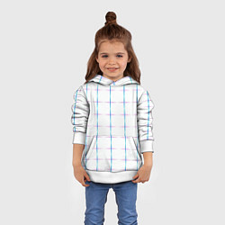 Толстовка-худи детская Color white blue stripes, цвет: 3D-белый — фото 2