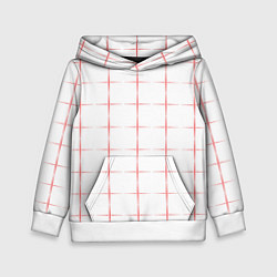 Толстовка-худи детская Color white red crosses, цвет: 3D-белый