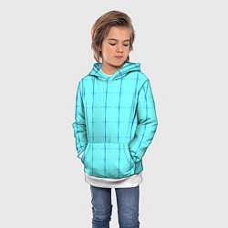 Толстовка-худи детская Сolor blue line, цвет: 3D-белый — фото 2
